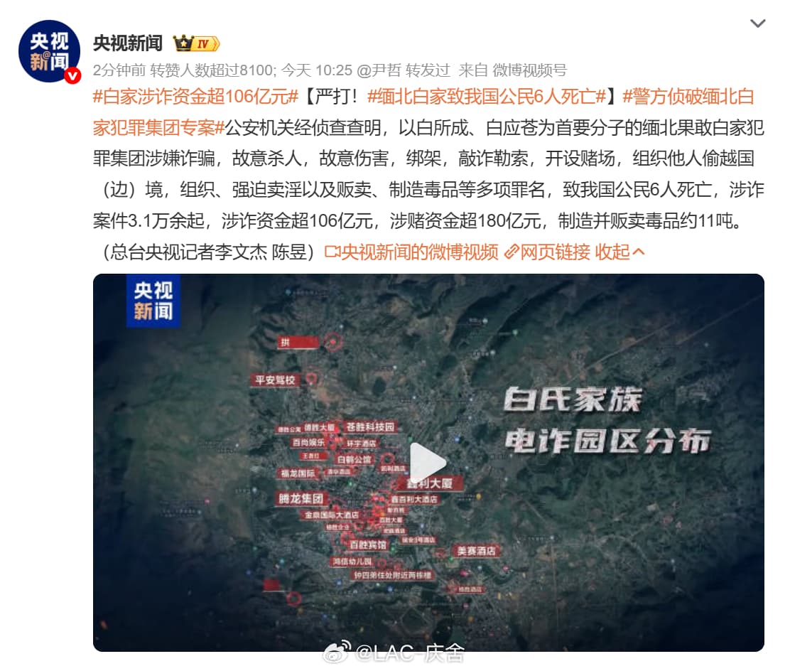 白家涉诈资金超106亿元
