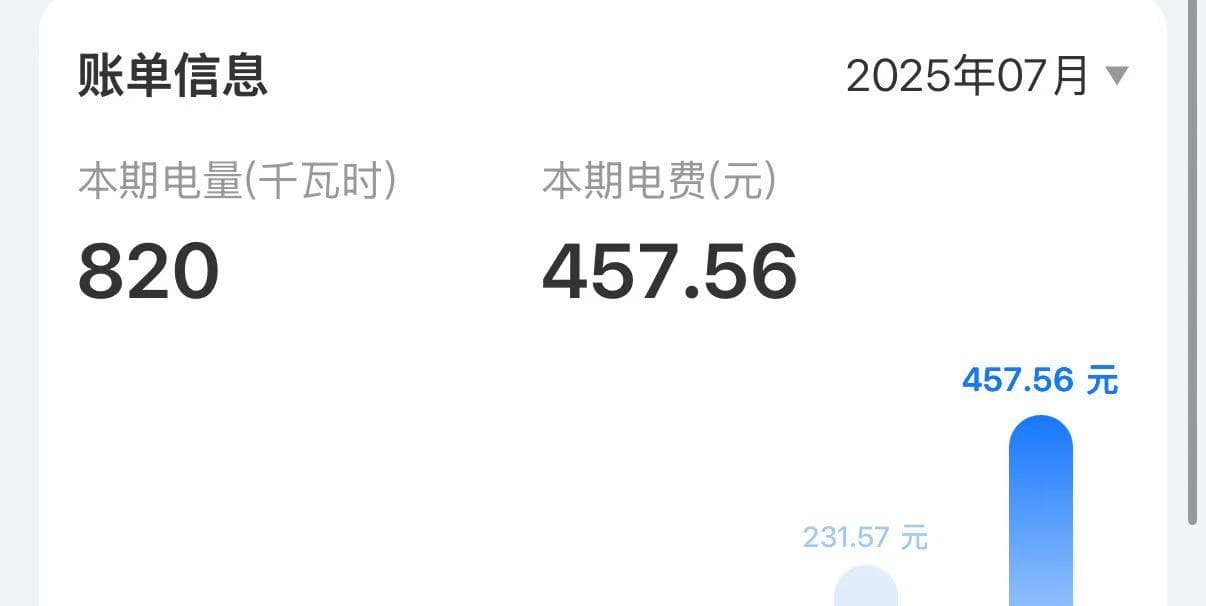 7月电费