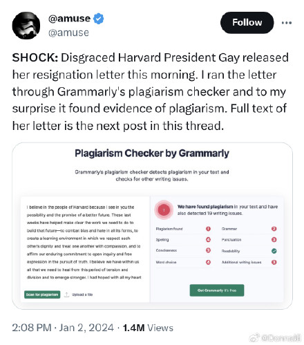 Harvard University President Resigns Amid Plagiarism Allegations and Controversy