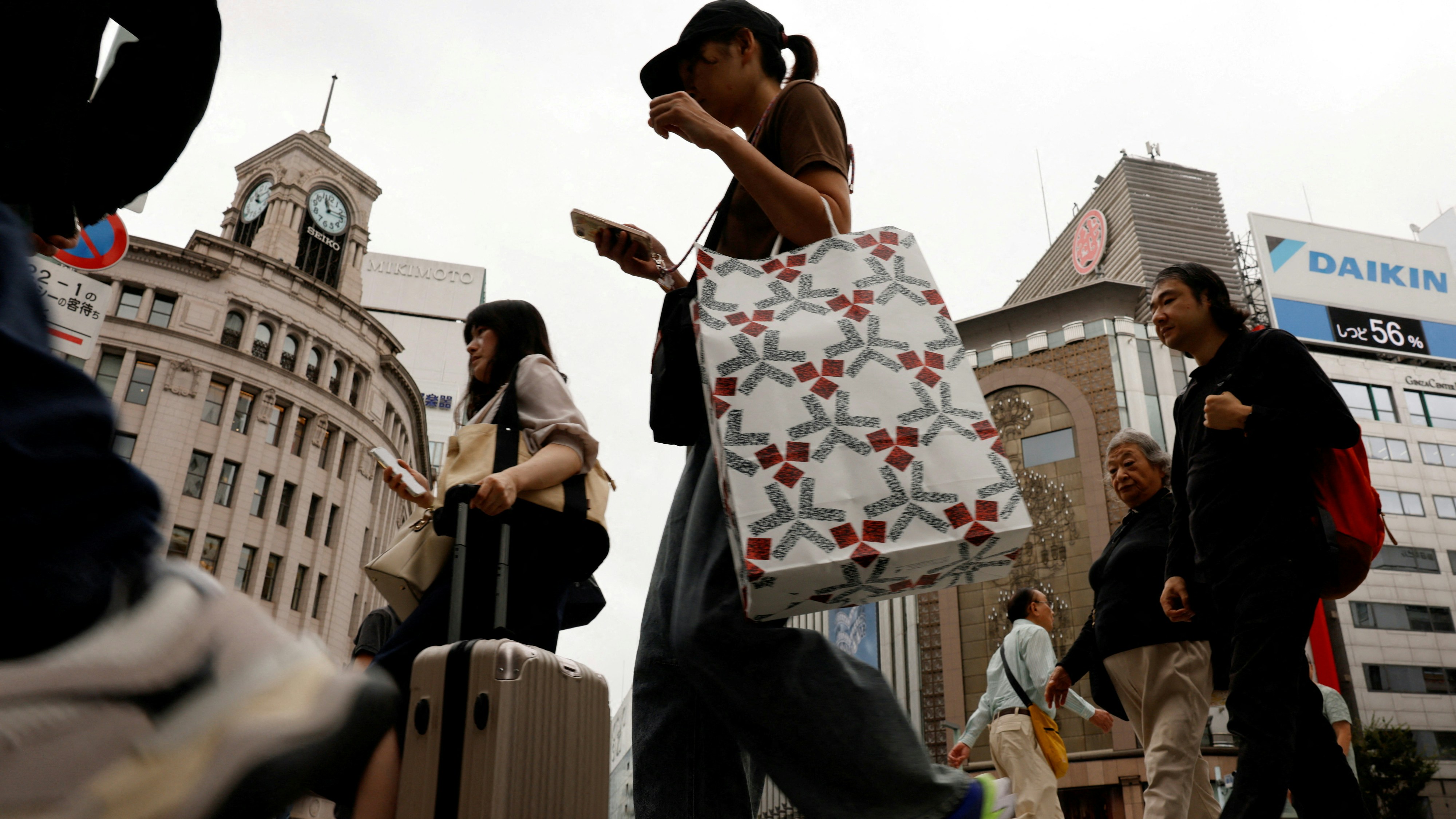 A shopping street in Japan, where Chinese holiday spending has fallen away this year. Photo: HK01