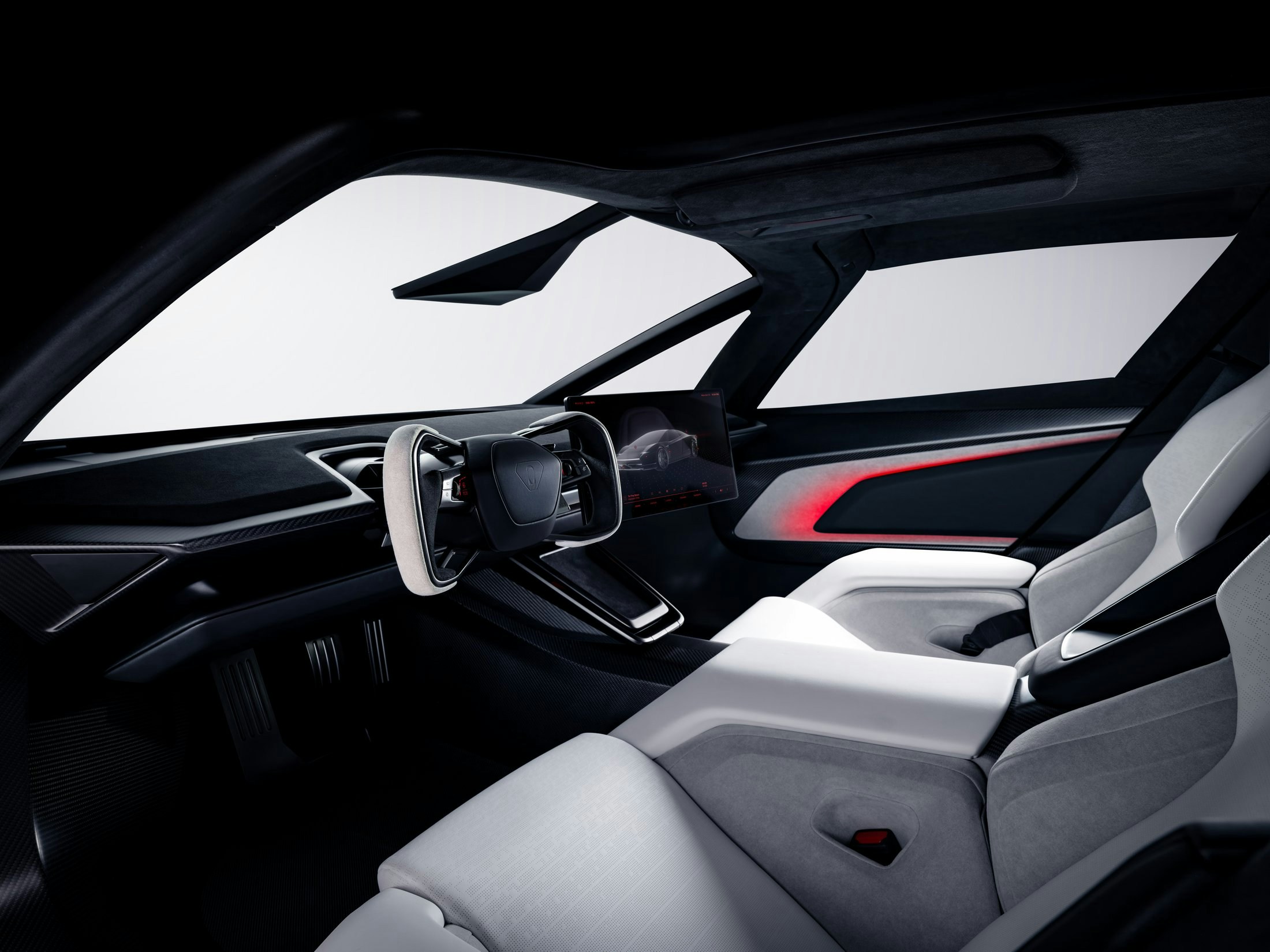 The new Roadster's yoke-and-screen cabin, in a studio press photo. Photo: HK01