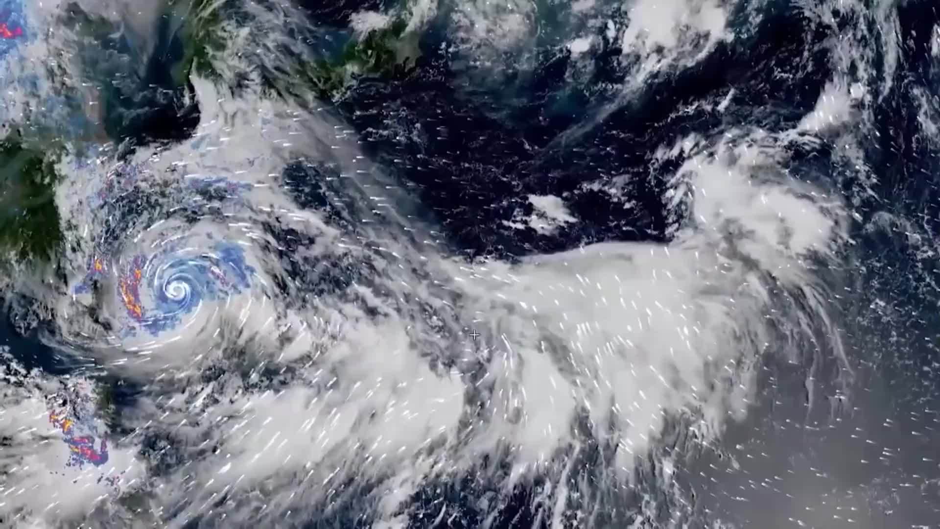 A satellite-style graphic of the storm system expected to become Typhoon Azalea, circulated by weather watchers on Weibo. Photo: @耶述-