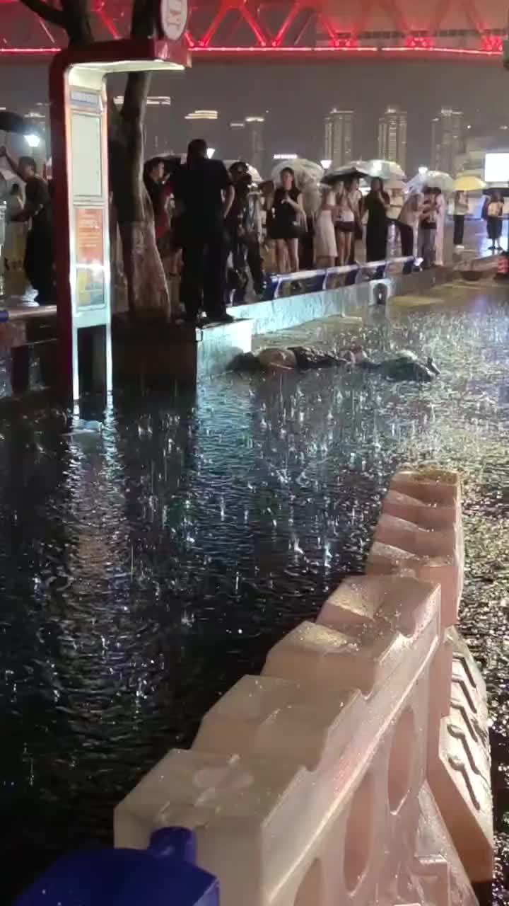 Two Reported Electrocuted at Hongyadong Bus Stop During Chongqing Flooding