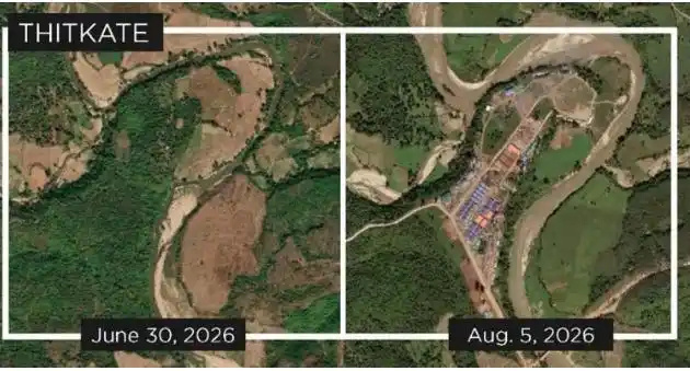 Satellite Images Show Myanmar's Demolished Scam Compounds Rebuilding