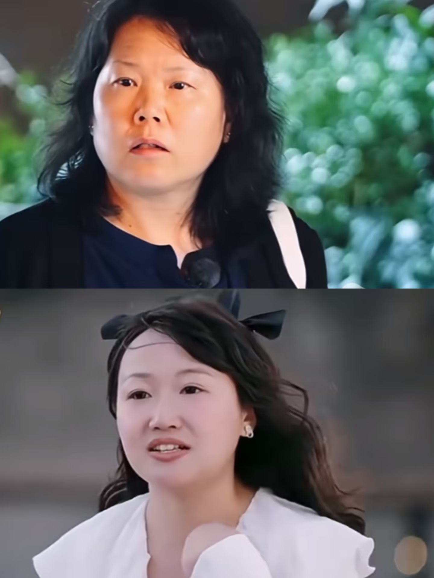 Before-and-after images of Mai Lin circulating on Weibo; the thinner lower panel appears smoothed by a filter. Photo: @原谅世界的坏