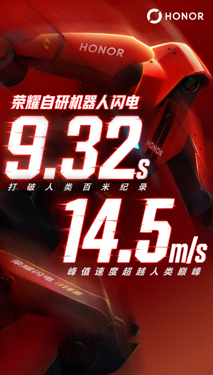 Honor's Lightning robot and the comparison with Usain Bolt's record