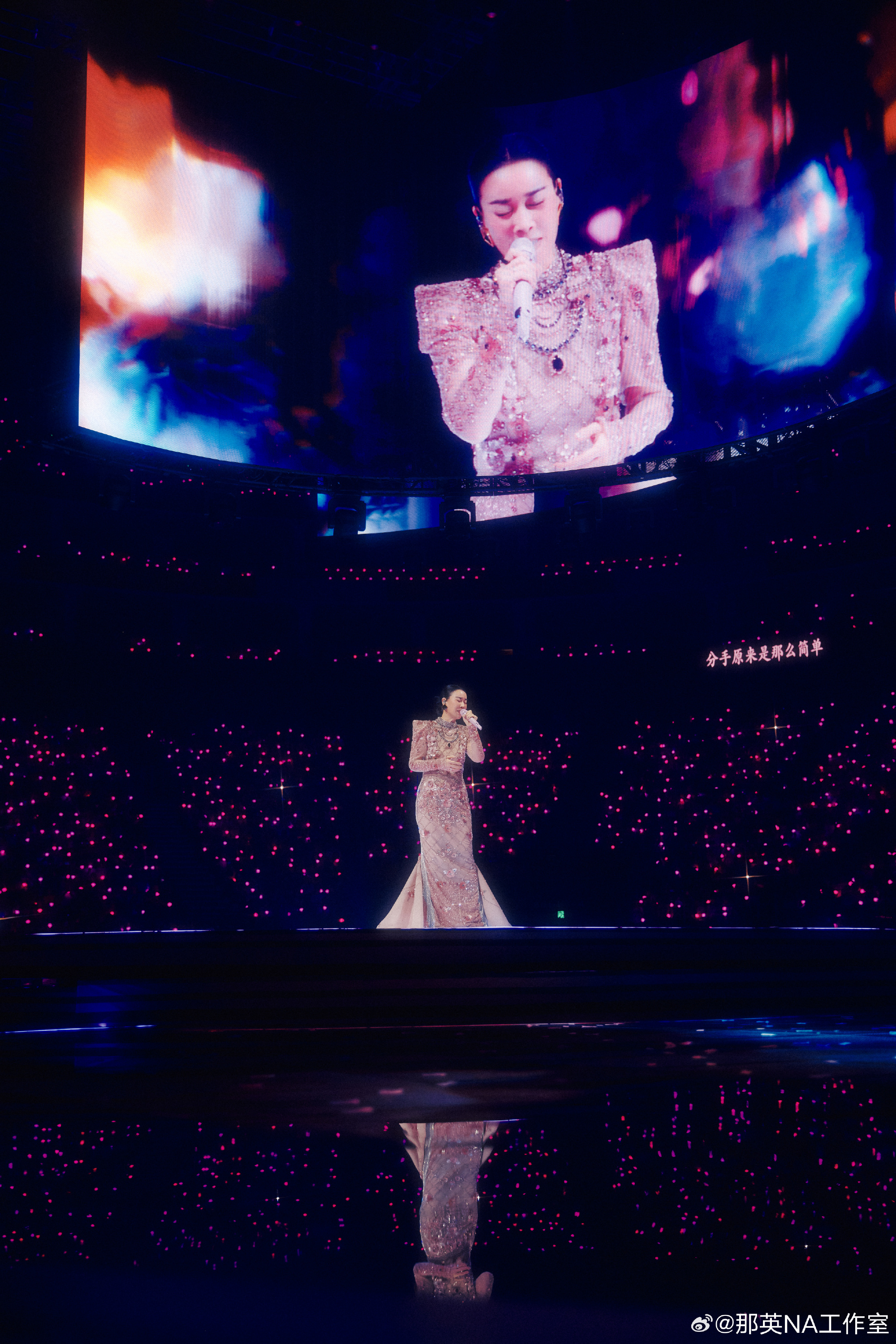 Na Ying on stage at the Chengdu stop of her tour. Photo: @那英NA工作室