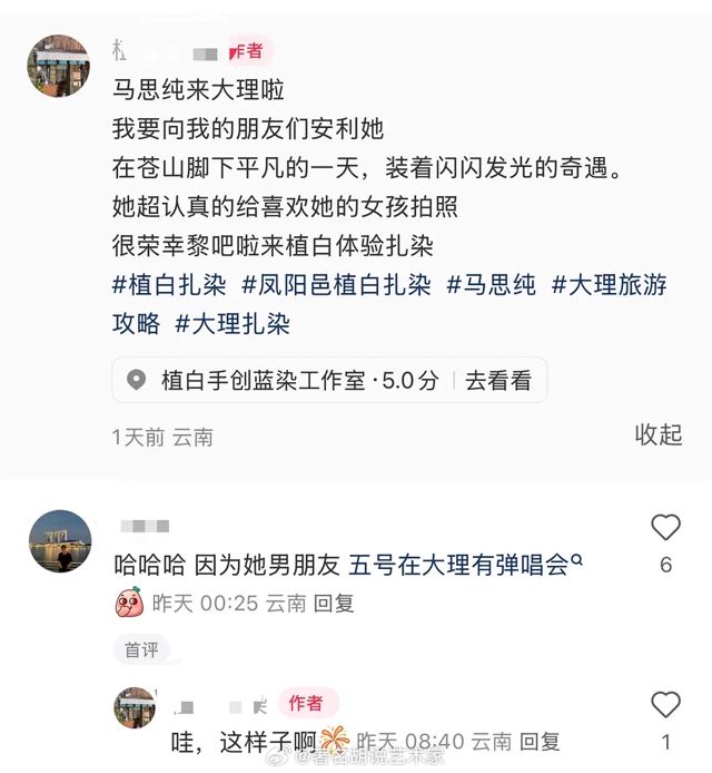 Ma Sichun and Zhang Manle's Dali Getaway Sparks Intense Public Debate