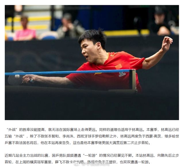 Chinese Men’s Table Tennis Team Faces Unprecedented Wave of First‑Round Upsets【】