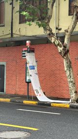 A 10-meter-long list of 300 social media influencers has appeared on the streets of Shanghai, leaving passersby intrigued and delighted. The enormous list, which has become an instant hit among locals and tourists alike, features a who's who of popular Chinese bloggers, including Julia, 国产收音机, and 王多多, among many others.